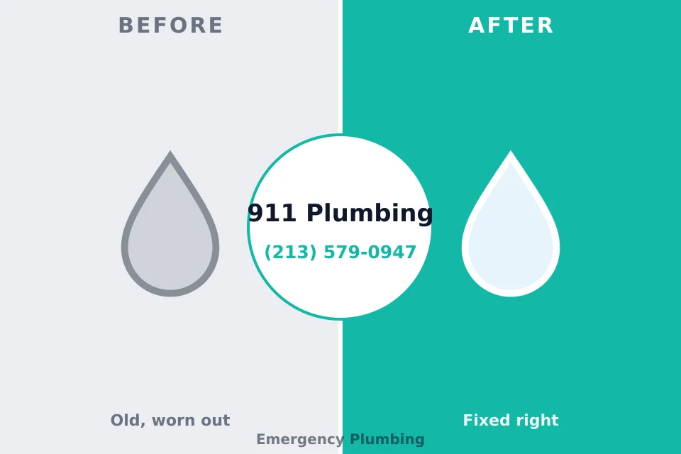 Before and after: plumbing repair MacDonnell Heights, NY